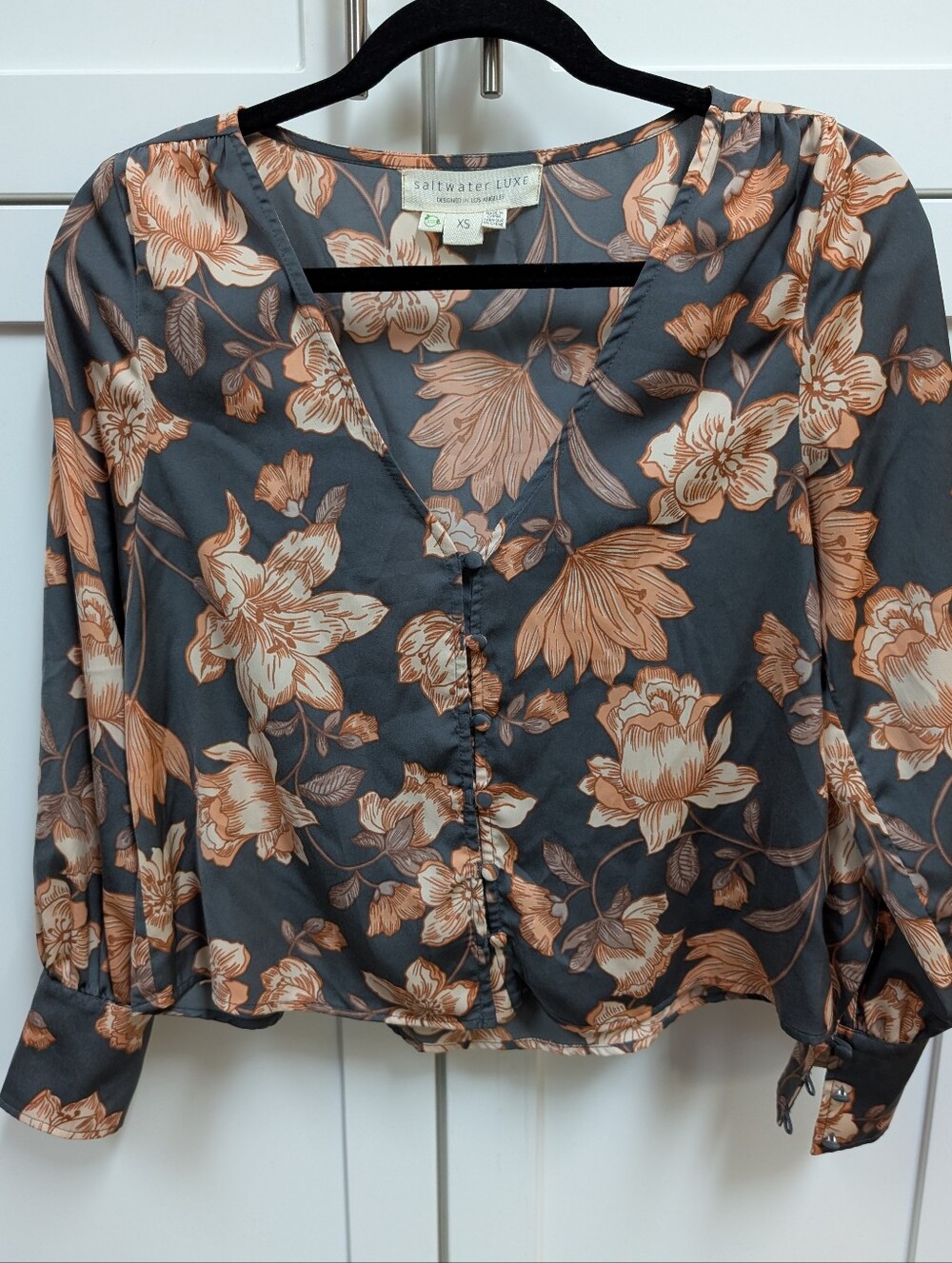 Saltwater LUXE Gray Blouse.
